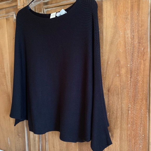 CLOTH NEW Black Ribbed Knit Shrug Sweater Size XS - Picture 3 of 10
